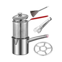 Bothyi - Olla Para Freír Con Tapas Con Cesta, Cesta Para Pasta Para Fiesta, Restaurante, Hogar, 1,8 L