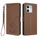 thumbnail image 1 of Infinix Hot 50i 4G Funda Billetera de Gato, Marrón, 1 of 6