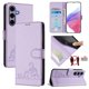 thumbnail image 1 of Funda tipo cartera FOXDOCK para Samsung Galaxy S25 con soporte, ranuras, RFID, diseño de gato, 1 of 5