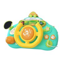 Magideal - Juguete De Asiento De Coche De Volante De Simulación Divertida, Juguete De Sonido De Volante De Rollo, Controlador De Conducción Simulado Para Juego Verde