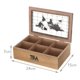 thumbnail image 2 of Caja De Té Mediana De Madera 6 Espacios Con Diseños Mapa negro, 2 of 2