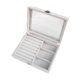 thumbnail image 1 of Caja De Joyería De Viaje Portátil, Ventana Transparente Para Pulseras, Anillos, Pendientes, 3 Rejillas, 1 of 5