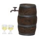 thumbnail image 2 of 1:12 Escala Casa De Mu?ecas Barril De Vino En Miniatura Modelo 1 Barril 2 Tazas Amarillas, 2 of 5