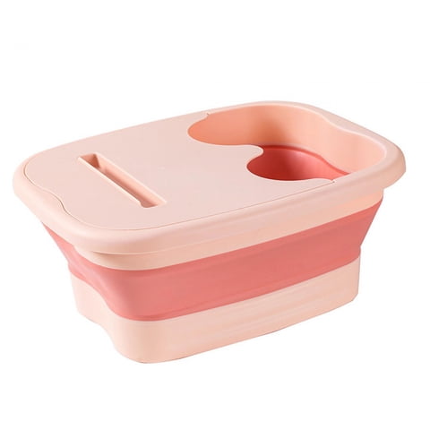 Ioensy - Tina De Pie Plegable Grande Para Remojo De Pies De Pedicura Pies De Remojo Pie Seco Agrietado Rosa