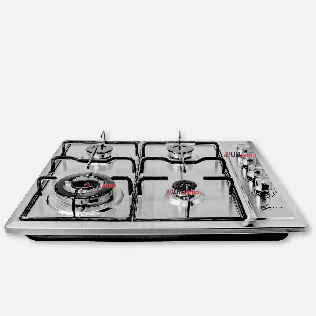 Line - Cocina Encimera A Gas Licuado 4 Platos Acero Inoxidable Premium