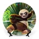 thumbnail image 1 of Kung Fu Panda Plato decorativo de porcelana fina (bone china), plato decorativo de cerámica para hogar, oficina, soporte de pared, platos decorativos para dormitorio - 6 pulgadas (15 cm), 1 of 6