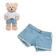 thumbnail image 1 of Short blue jeans flecos Build a Bear para peluches, 1 of 2