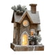 thumbnail image 3 of Estatua De Casa De Nieve Navideña Con Luz, Artesanía Creativa Para Estantería Navideña, Hogar, Marrón, 3 of 5