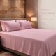 thumbnail image 2 of REGALWOVEN Sábana de Doble Gasa, Sábana Suave, Ropa de Cama con Textura Arrugada Rosa 1 PC 63x91in, 2 of 5