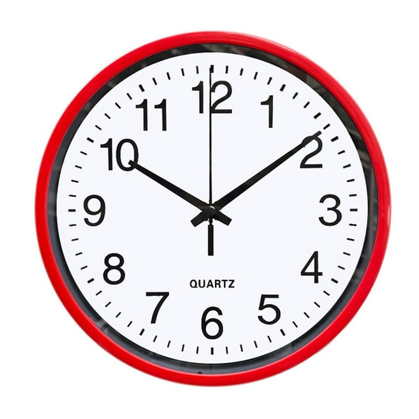 Reloj de pared silencioso con movimiento Komatsu, adecuado para estudio, cocina y dormitorio.