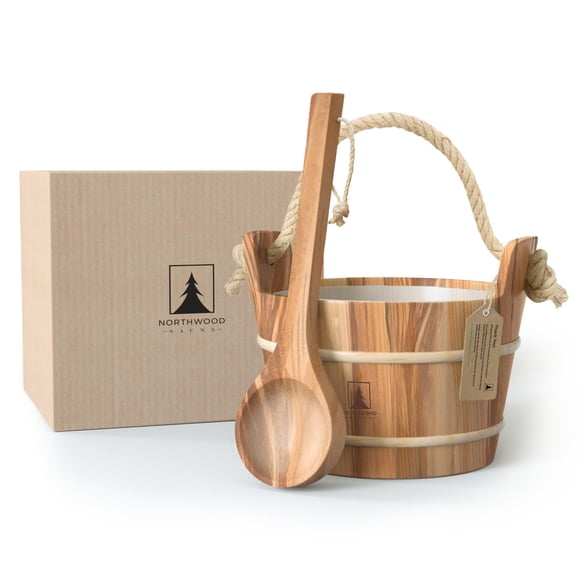 Juego de cubos y cucharones para sauna Northwood Sauna Canadian Cedar