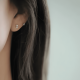 thumbnail image 3 of Aros Perla Oro 18kt Sobre Plata 925 Delicado Exclusivo Diseñ, 3 of 3