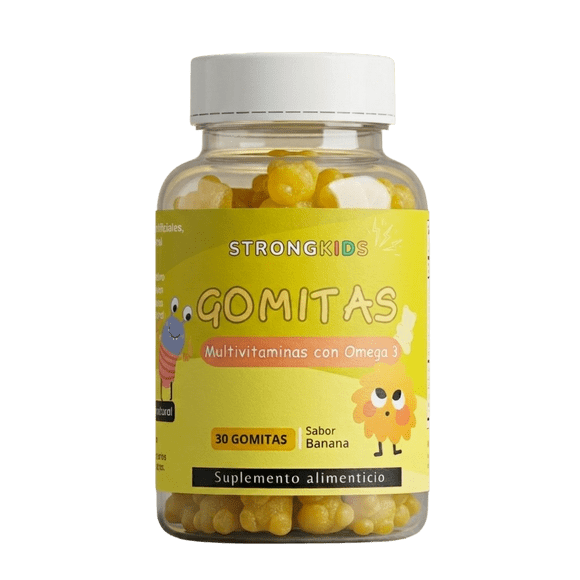 Gomitas Multivitamínicas Niños Con Omega3 Strongkids Banana