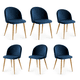 thumbnail image 2 of Pack De Sillas Nordem Velvet Wood - Negro - 4 Sillas, 2 of 4