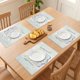thumbnail image 3 of Juego de 6 Manteles Individuales de Estilo Rústico para Decoración de Mesa de Comedor Interior y Exterior Lavables con Diseño Floral Verde 45*30cm, 3 of 6