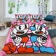 thumbnail image 2 of Cuphead Conjunto de sábanas temático, trío de piezas, cómodo y amigable con la piel, diseño único, regalo de decoración para el hogar para familiares, amigos y fans,173cm *218cm, 2 of 6
