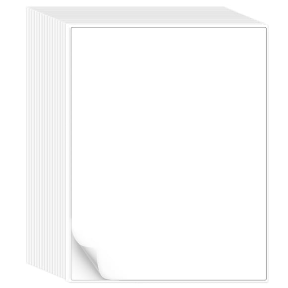 Papel adhesivo L LIKED, 8.5 x 11, hoja completa imprimible (100 hojas)