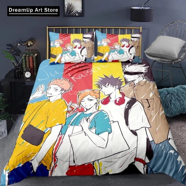 Anime Jujutsu Kaisen Bedding Set Duvet Cover Bed Set Quilt Cover Boys Adult Home Textile