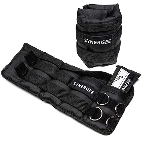 Pesas para tobillo y muñeca Synergee Comfort Fit de 0.5 a 4.5 kg (juego de 2)