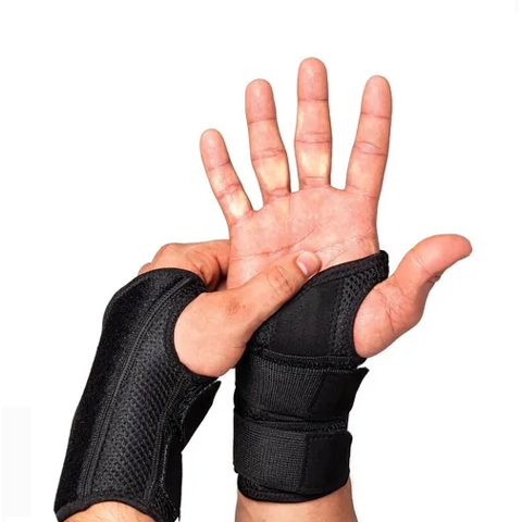 Genérico - Muñequera Ortopédica Con Férula De Compresión De Cobre Izquierda Negro