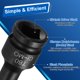 thumbnail image 5 of Uxcell 1/2" Unidad de Enchufe de Bit Torx T60 Impacto 6 Puntos Estrella Enchufes CR-MO Acero con Pasador de Chaveta y Anillo O para Taladros Eléctricos Adaptador de Taller de Garaje, 5 of 7