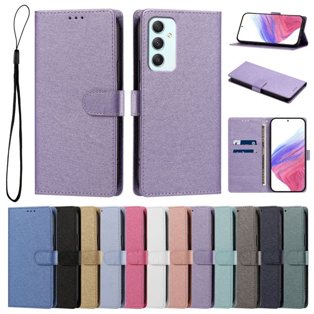 Cartera Funda para Samsung Galaxy A35 5G Carga Inalámbrica, Lila