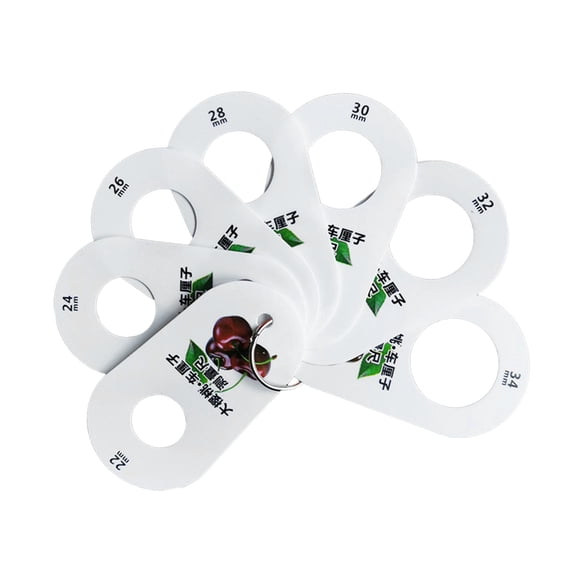 Calibrador Vernier de fruta de cereza, regla de fruta con 7 agujeros, herramienta de medición para ahorro de trabajo, calibrador Vernier circular de f