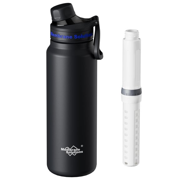Botella de agua Membrane Solutions C3 950 ml con filtro ACF+UF