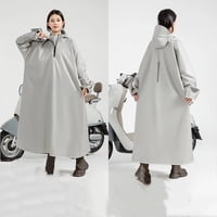 Xusx111 - Poncho De Lluvia Con Capucha Para Adultos Con Bolsillo Y Cremallera, Impermeable Impermeable Para Hombres Y Mujeres (Xl (170-180))