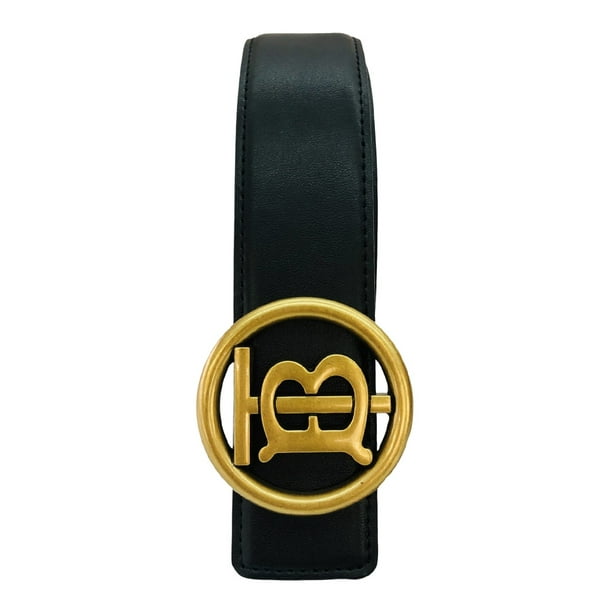 Cinturón clásico para hombre y mujer, de doble cara, con relieve de vaca de dos capas, hebilla lisa TB, cinturón informal a juego.