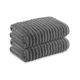 thumbnail image 1 of Toalla Extra Grande Microfibra Super Absorbente 90x180 cm Gris Rayas, 1 of 3
