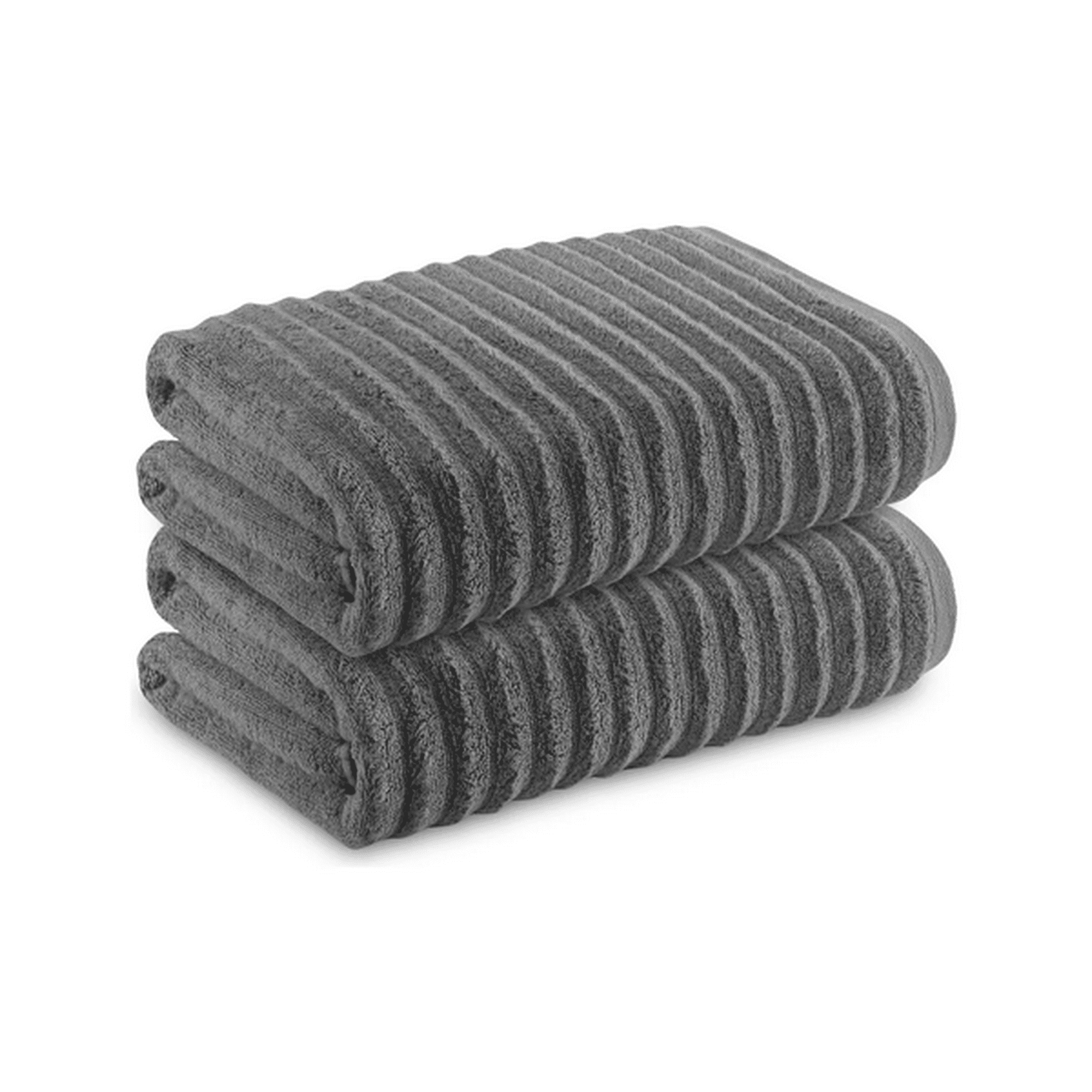 Genérico - Toalla Extra Grande Microfibra Super Absorbente 90x180 Cm Gris Rayas