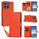 thumbnail image 2 of Funda Cartera Trébol para Motorola Moto G57 con Ranuras Tarjetas y Carga Inalámbrica Naranja, 2 of 6