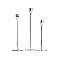 Oem - Pack 3 Porta Vela Candelabro Set 3 Candelabros Plateado