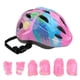 thumbnail image 2 of 7 Piezas Ni?o Patinaje Sobre Ruedas Casco De Bicicleta Rodilla Protector De Mu?eca Conjunto De Coderas Rosa, 2 of 4