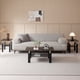 thumbnail image 2 of Tempered Black Glass Coffee Table, 2-Layers Tea Table, 2 of 3