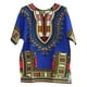 thumbnail image 1 of Camisa Dashiki Africana Unisex Cuello En V Manga Corta Ropa De Verano Cómoda Talla única Azul, 1 of 2
