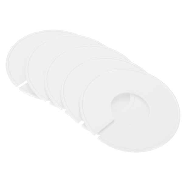 Uxcell Separadores de Ropa, Divisores de Tamaño de Ropa de Armario Separador Redondo en Blanco, Blanco 12 Paquetes