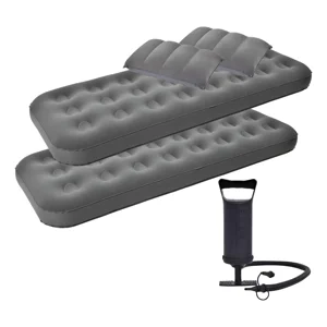 Genérico - Colchón Inflable Individual Doble Gris