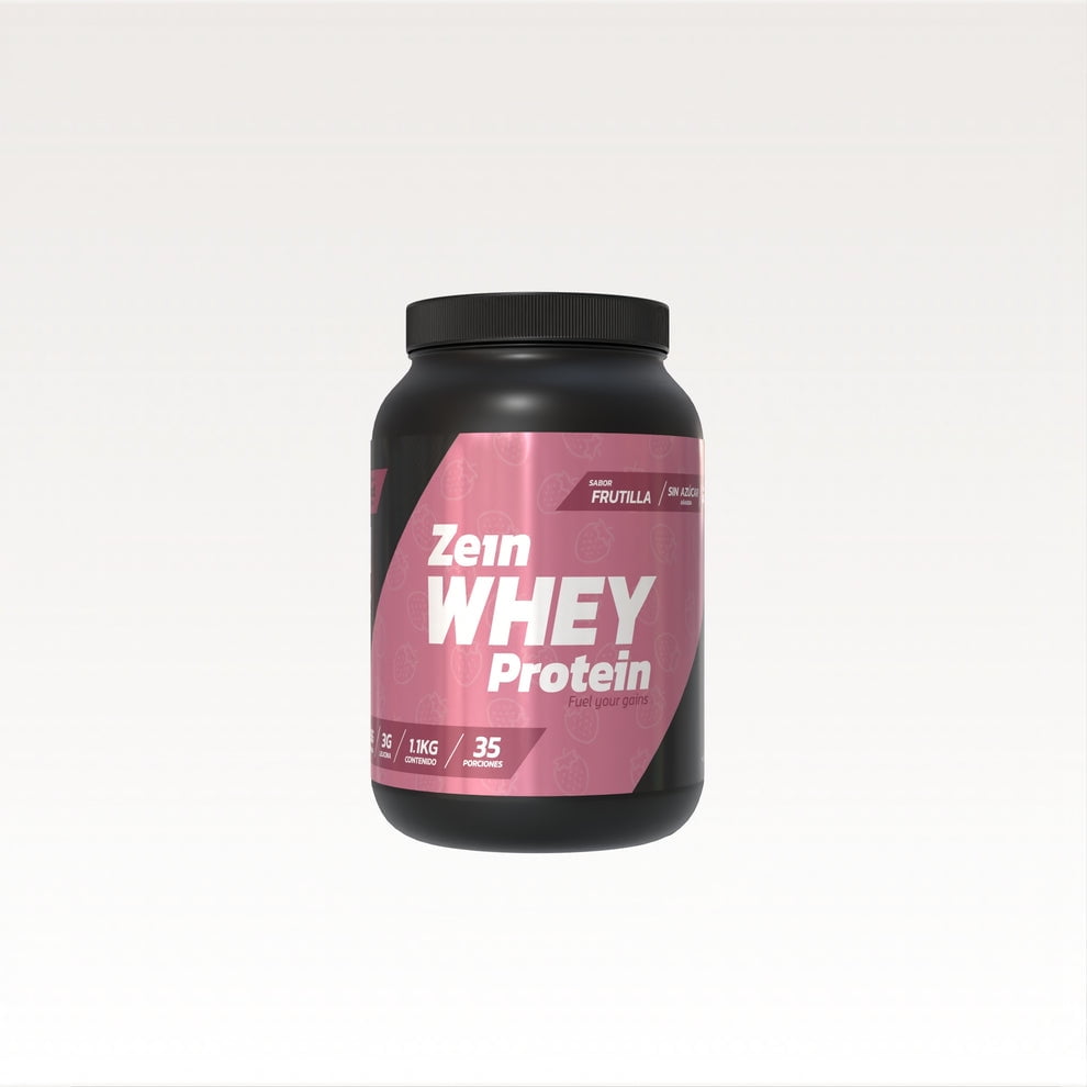 Proteina Whey 1,1kg 35 Porciones Frutilla - Zein