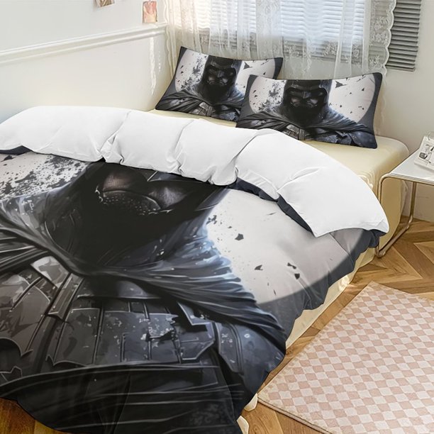 The Dark KnightCartoon Collection 3-Piece Comforter Set, Personalized Bedding Decor for Kids And Teens Bed Sheets