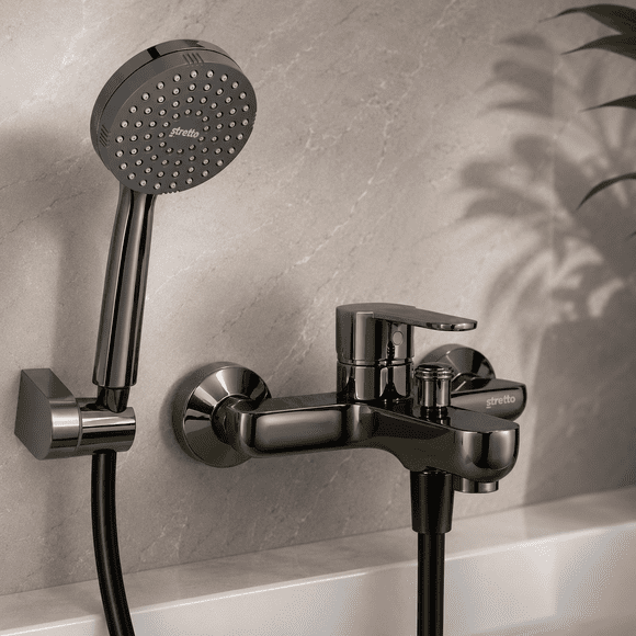 Monomando Tina Ducha Arona Negro Onyx