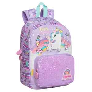 Mochila Infantil Niña Pop Unicornio Lila Head