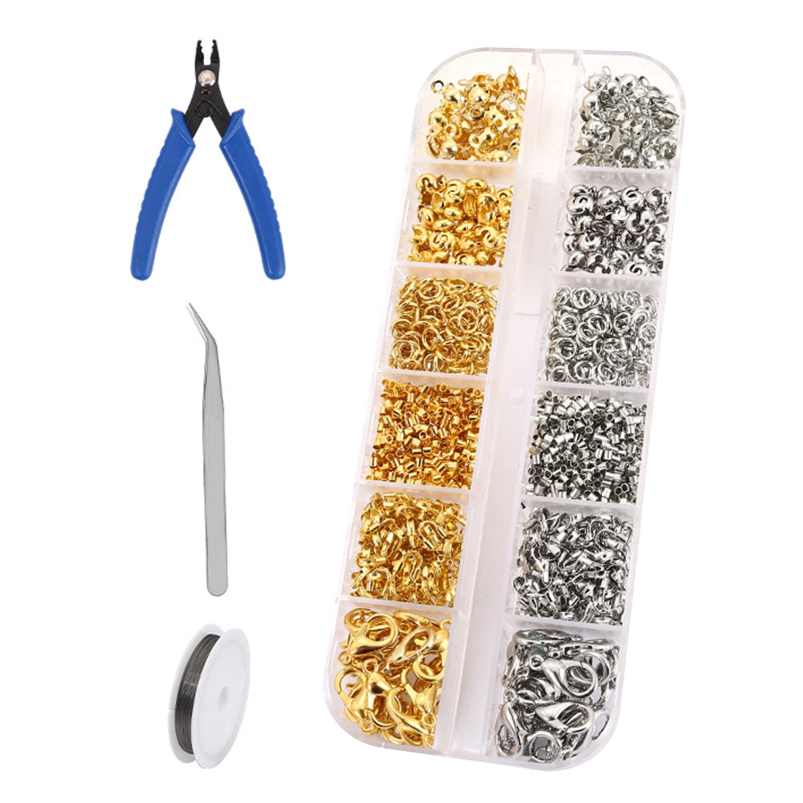 Magideal - De De Crimpado Para Hacer Joyas Tubo De Crimpado De Perlas Hallazgos Suministros Alicates De Crimpado De Colores Para , 12 Rejillas