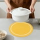 thumbnail image 4 of Juego de 6 Manteles Individuales Redondos Estilo Rústico para Decoración de Mesa de Comedor, Mantel de Cocina, Limpieza Fácil, Amarillo, 11.8 pulgadas, 4 of 5