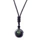 thumbnail image 2 of Collar Natural Obsidiana Colgante Talismán Buena Suerte Cuentas Arcoíris Ojos 16mm, 2 of 2