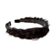 thumbnail image 4 of Diadema Trenzada Para El Cabello, Diadema Trenzada Hecha A Mano, Banda Para El Cabello Gruesa Para Mujer, Color Negro, 4 of 5