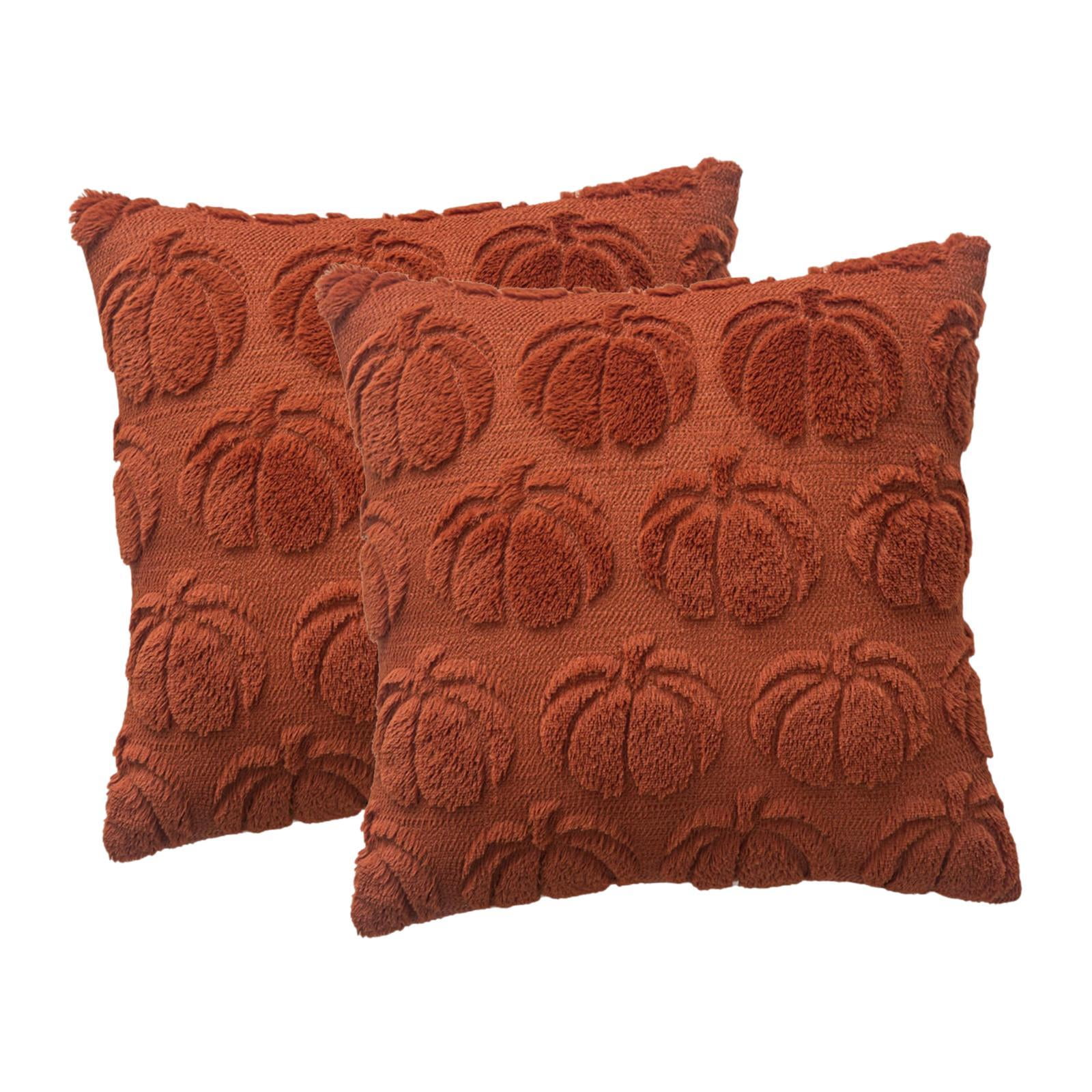 Bothyi - 2 Fundas De Almohada De Calabaza Para Hotel, 45 X 45 Cm, Decorativas Para Cama Otoñal.