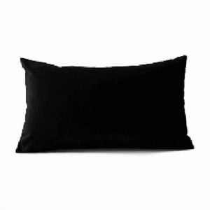Genérico - Pack De 2 Fundas Terciopelo Liso 30X50 Cm Negro
