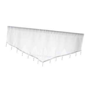 Bothyi - Cenefa Para Cortinas Con Bolsillo Para Barra, Decoración Para Tienda, Lavable A Máquina, Color Blanco